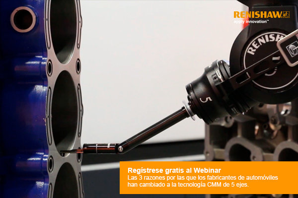 Nuevo webinar de Renishaw sobre la medición en 5 ejes en CMM para fabricantes